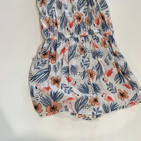 Ruffle hem belted cami romper - Picture 2 of 4